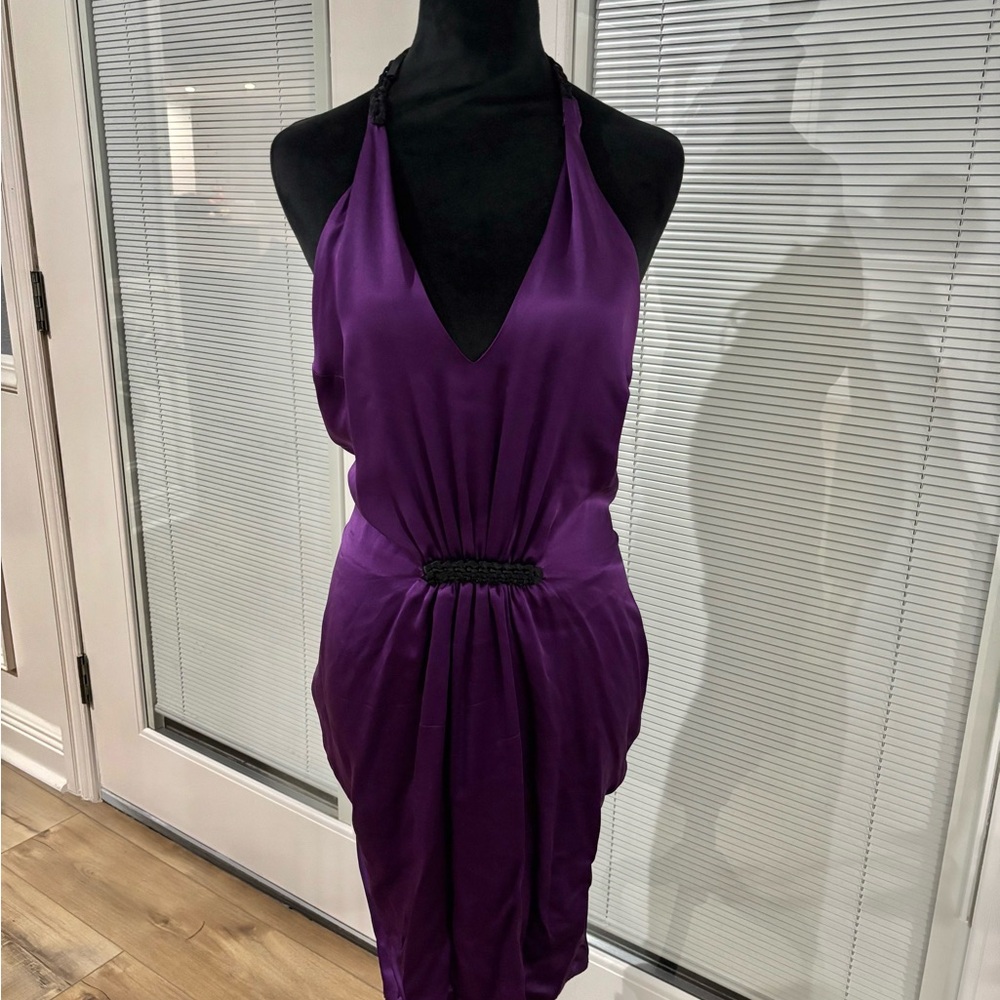 Handmade Chloe Dao Purple Backless Dress